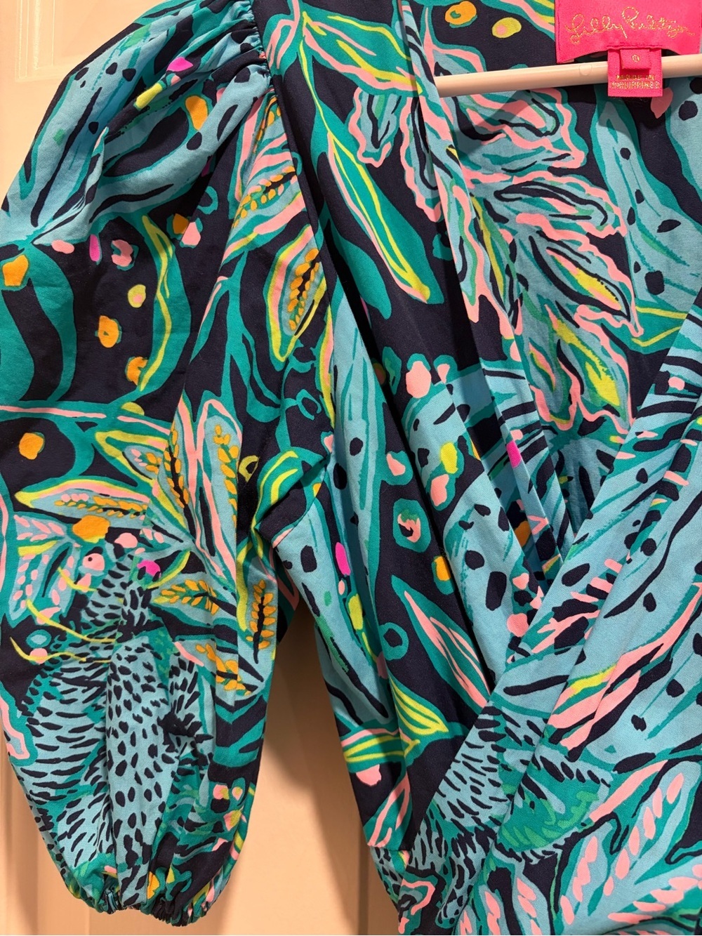 Lilly Pulitzer Juney Midi Dress size 0 Low Tide Navy Catty Purrsonality - Picture 5 of 7
